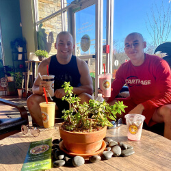 Random Customer happy drinking their smoothies