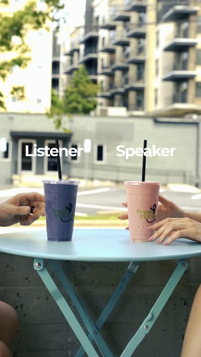 The best conversations happen with a Fresh Monkee shake. Whether you're talking or just pretending to listen 😏🧋🐒