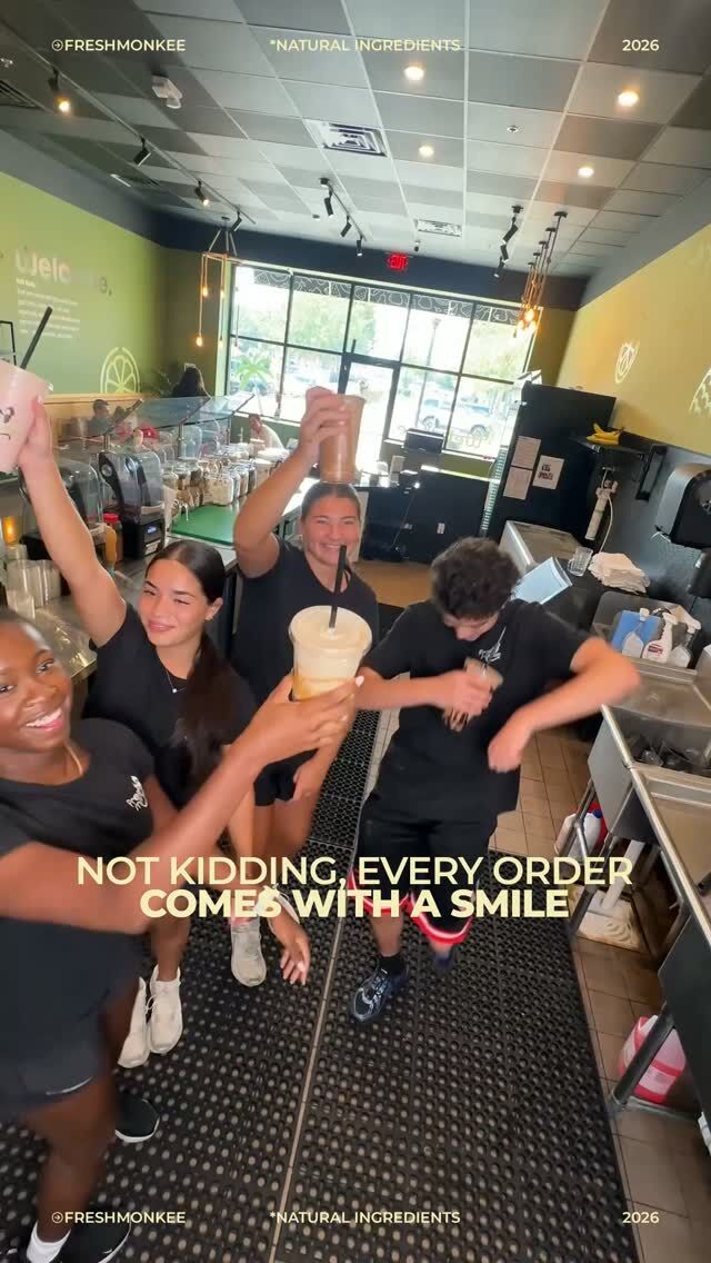 We're pretty bad at forgetting faces around here. 👀🐒

Freshly made protein shakes, familiar faces, and a team that genuinely cares. 

That's just how we do things at Fresh Monkee. 💚